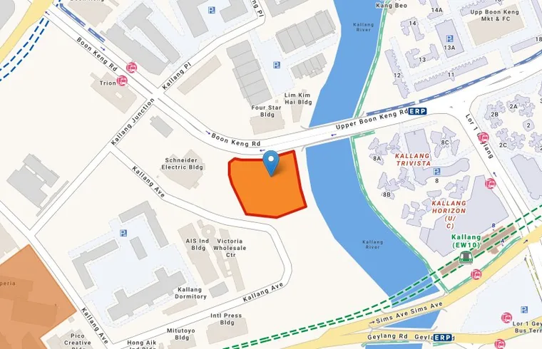 The River Opus location map at Kallang Close
